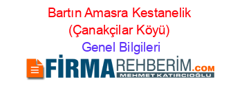 Bartın+Amasra+Kestanelik+(Çanakçilar+Köyü) Genel+Bilgileri