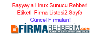 Başyayla+Linux+Sunucu+Rehberi+Etiketli+Firma+Listesi2.Sayfa Güncel+Firmaları!