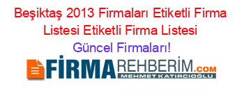Beşiktaş+2013+Firmaları+Etiketli+Firma+Listesi+Etiketli+Firma+Listesi Güncel+Firmaları!