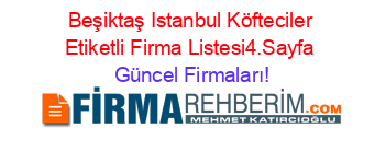 Beşiktaş+Istanbul+Köfteciler+Etiketli+Firma+Listesi4.Sayfa Güncel+Firmaları!