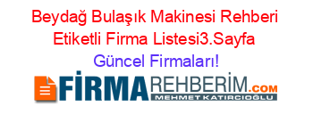 Beydağ+Bulaşık+Makinesi+Rehberi+Etiketli+Firma+Listesi3.Sayfa Güncel+Firmaları!