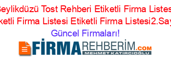 Beylikdüzü+Tost+Rehberi+Etiketli+Firma+Listesi+Etiketli+Firma+Listesi+Etiketli+Firma+Listesi2.Sayfa Güncel+Firmaları!