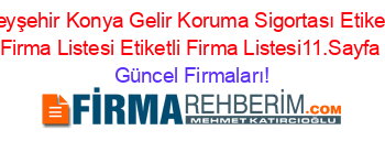 Beyşehir+Konya+Gelir+Koruma+Sigortası+Etiketli+Firma+Listesi+Etiketli+Firma+Listesi11.Sayfa Güncel+Firmaları!