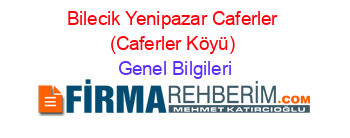 Bilecik+Yenipazar+Caferler+(Caferler+Köyü) Genel+Bilgileri