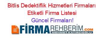 Bitlis+Dedektiflik+Hizmetleri+Firmaları+Etiketli+Firma+Listesi Güncel+Firmaları!