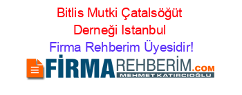 Bitlis+Mutki+Çatalsöğüt+Derneği+Istanbul Firma+Rehberim+Üyesidir!