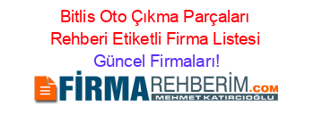 Bitlis+Oto+Çıkma+Parçaları+Rehberi+Etiketli+Firma+Listesi Güncel+Firmaları!
