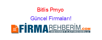 Bitlis+Pmyo+ Güncel+Firmaları!