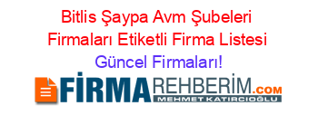 Bitlis+Şaypa+Avm+Şubeleri+Firmaları+Etiketli+Firma+Listesi Güncel+Firmaları!