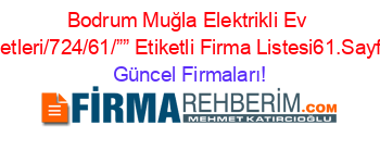 Bodrum+Muğla+Elektrikli+Ev+Aletleri/724/61/””+Etiketli+Firma+Listesi61.Sayfa Güncel+Firmaları!