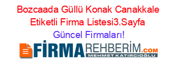 Bozcaada+Güllü+Konak+Canakkale+Etiketli+Firma+Listesi3.Sayfa Güncel+Firmaları!