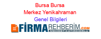 Bursa+Bursa+Merkez+Yenikahraman Genel+Bilgileri