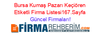 Bursa+Kumaş+Pazarı+Keçiören+Etiketli+Firma+Listesi167.Sayfa Güncel+Firmaları!
