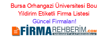 Bursa+Orhangazi+Üniversitesi+Bou+Yildirim+Etiketli+Firma+Listesi Güncel+Firmaları!