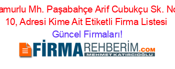 Camurlu+Mh.+Paşabahçe+Arif+Cubukçu+Sk.+No:+10,+Adresi+Kime+Ait+Etiketli+Firma+Listesi Güncel+Firmaları!