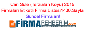 Can+Süle+(Terzialan+Köyü)+2015+Firmaları+Etiketli+Firma+Listesi1430.Sayfa Güncel+Firmaları!