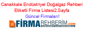 Canakkale+Endüstriyel+Doğalgaz+Rehberi+Etiketli+Firma+Listesi2.Sayfa Güncel+Firmaları!
