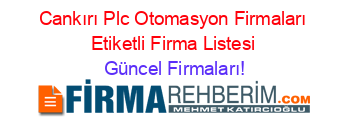 Cankırı+Plc+Otomasyon+Firmaları+Etiketli+Firma+Listesi Güncel+Firmaları!