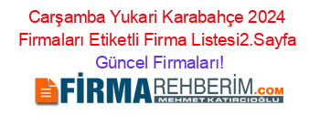 Carşamba+Yukari+Karabahçe+2024+Firmaları+Etiketli+Firma+Listesi2.Sayfa Güncel+Firmaları!