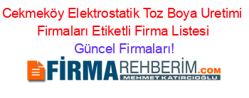 Cekmeköy+Elektrostatik+Toz+Boya+Uretimi+Firmaları+Etiketli+Firma+Listesi Güncel+Firmaları!