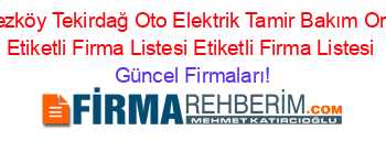 Cerkezköy+Tekirdağ+Oto+Elektrik+Tamir+Bakım+Onarım+Etiketli+Firma+Listesi+Etiketli+Firma+Listesi Güncel+Firmaları!