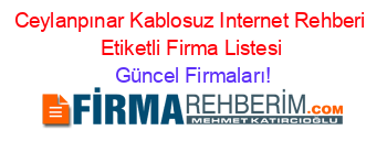 Ceylanpınar+Kablosuz+Internet+Rehberi+Etiketli+Firma+Listesi Güncel+Firmaları!