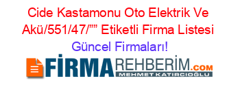 Cide+Kastamonu+Oto+Elektrik+Ve+Akü/551/47/””+Etiketli+Firma+Listesi Güncel+Firmaları!