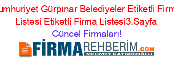 Cumhuriyet+Gürpınar+Belediyeler+Etiketli+Firma+Listesi+Etiketli+Firma+Listesi3.Sayfa Güncel+Firmaları!