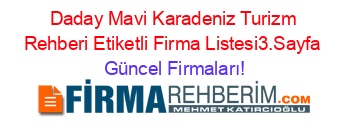 Daday+Mavi+Karadeniz+Turizm+Rehberi+Etiketli+Firma+Listesi3.Sayfa Güncel+Firmaları!