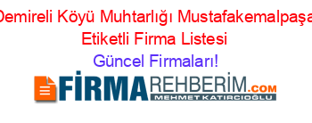 Demireli+Köyü+Muhtarlığı+Mustafakemalpaşa+Etiketli+Firma+Listesi Güncel+Firmaları!