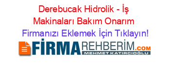 Derebucak+Hidrolik+-+İş+Makinaları+Bakım+Onarım Firmanızı+Eklemek+İçin+Tıklayın!