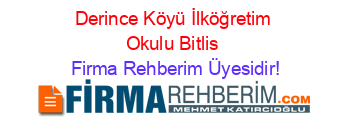 Derince+Köyü+İlköğretim+Okulu+Bitlis Firma+Rehberim+Üyesidir!