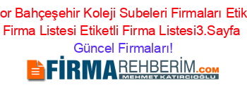 Digor+Bahçeşehir+Koleji+Subeleri+Firmaları+Etiketli+Firma+Listesi+Etiketli+Firma+Listesi3.Sayfa Güncel+Firmaları!