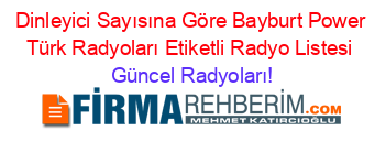 Dinleyici+Sayısına+Göre+Bayburt+Power+Türk+Radyoları+Etiketli+Radyo+Listesi Güncel+Radyoları!
