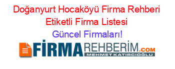 Doğanyurt+Hocaköyü+Firma+Rehberi+Etiketli+Firma+Listesi Güncel+Firmaları!