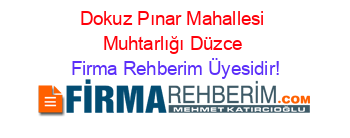 Dokuz+Pınar+Mahallesi+Muhtarlığı+Düzce Firma+Rehberim+Üyesidir!