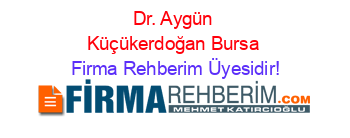 Dr.+Aygün+Küçükerdoğan+Bursa Firma+Rehberim+Üyesidir!