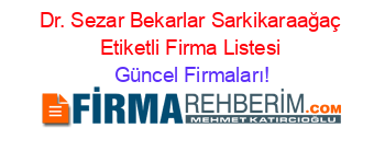 Dr.+Sezar+Bekarlar+Sarkikaraağaç+Etiketli+Firma+Listesi Güncel+Firmaları!