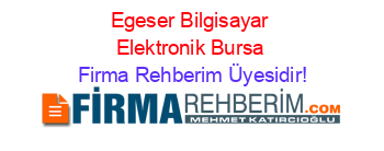 Egeser+Bilgisayar+Elektronik+Bursa Firma+Rehberim+Üyesidir!