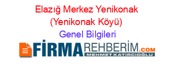 Elazığ+Merkez+Yenikonak+(Yenikonak+Köyü) Genel+Bilgileri