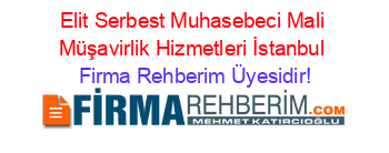 Elit+Serbest+Muhasebeci+Mali+Müşavirlik+Hizmetleri+İstanbul Firma+Rehberim+Üyesidir!