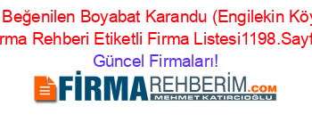 En+Beğenilen+Boyabat+Karandu+(Engilekin+Köyü)+Firma+Rehberi+Etiketli+Firma+Listesi1198.Sayfa Güncel+Firmaları!