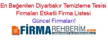 En+Beğenilen+Diyarbakır+Temizleme+Tesisi+Firmaları+Etiketli+Firma+Listesi Güncel+Firmaları!