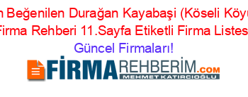 En+Beğenilen+Durağan+Kayabaşi+(Köseli+Köyü)+Firma+Rehberi+11.Sayfa+Etiketli+Firma+Listesi Güncel+Firmaları!