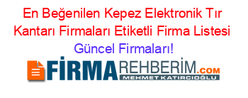 En+Beğenilen+Kepez+Elektronik+Tır+Kantarı+Firmaları+Etiketli+Firma+Listesi Güncel+Firmaları!