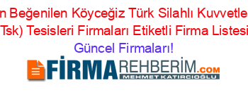 En+Beğenilen+Köyceğiz+Türk+Silahlı+Kuvvetleri+(Tsk)+Tesisleri+Firmaları+Etiketli+Firma+Listesi Güncel+Firmaları!