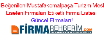En+Beğenilen+Mustafakemalpaşa+Turizm+Meslek+Liseleri+Firmaları+Etiketli+Firma+Listesi Güncel+Firmaları!