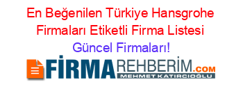 En+Beğenilen+Türkiye+Hansgrohe+Firmaları+Etiketli+Firma+Listesi Güncel+Firmaları!