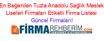 En+Beğenilen+Tuzla+Anadolu+Sağlık+Meslek+Liseleri+Firmaları+Etiketli+Firma+Listesi Güncel+Firmaları!