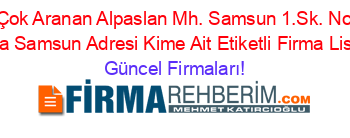 En+Çok+Aranan+Alpaslan+Mh.+Samsun+1.Sk.+No:28+Bafra+Samsun+Adresi+Kime+Ait+Etiketli+Firma+Listesi Güncel+Firmaları!